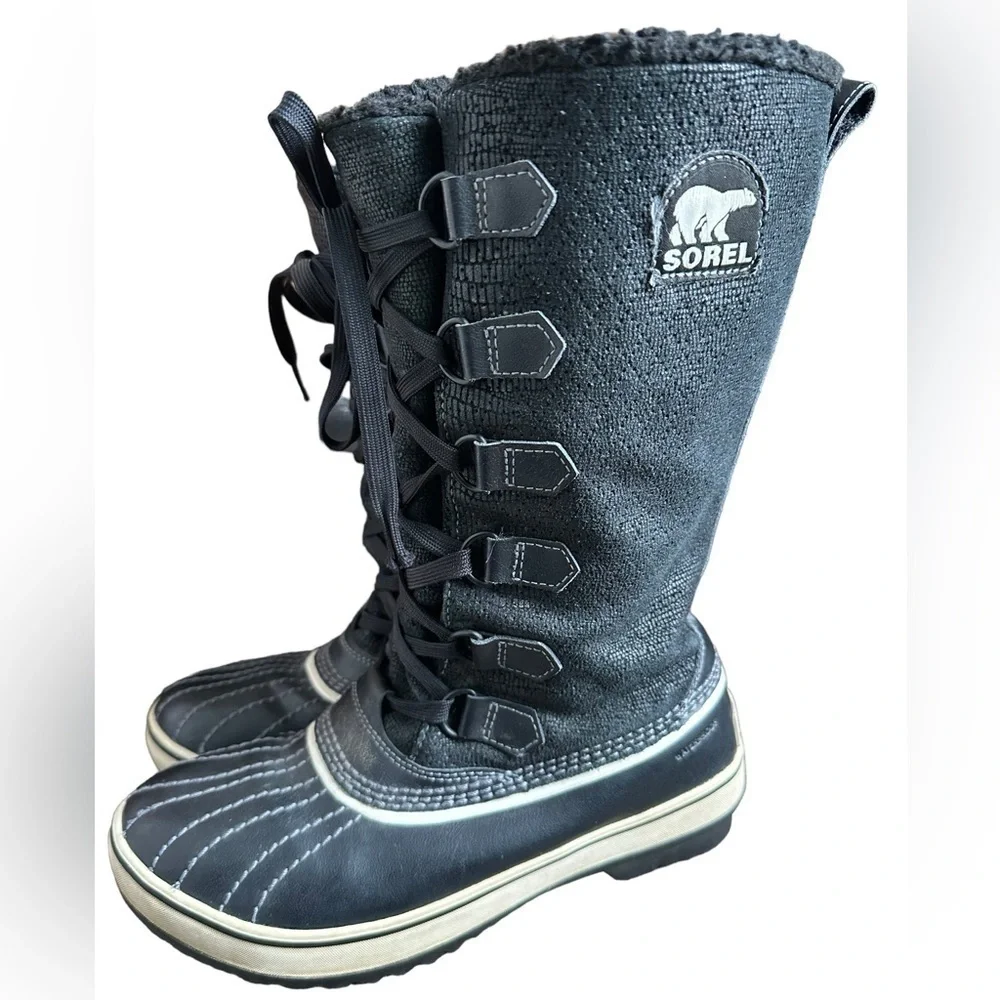 SOREL TIVOLI Women's WATERPROOF Mid-Calf WINTER BOOTS NL 1907-010 Black 6.5 - Picture 4 of 11